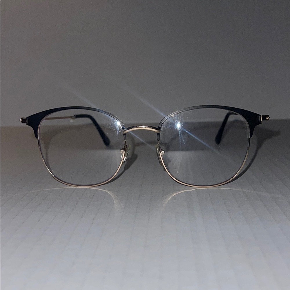 Gold and Black Browline Glasses #20